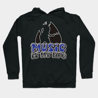 Guitarist Plectrum - Music Is My Life Hoodie